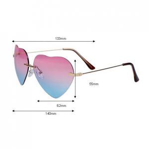 Pink & Blue Heart Shape Sunglasses