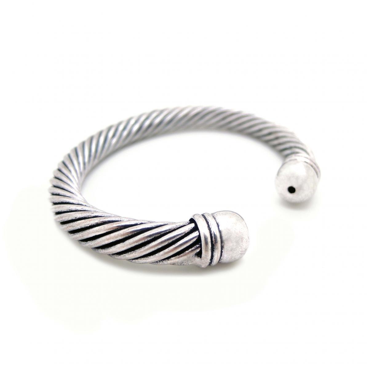 Tibet Silver Swirl Bangle On Luulla